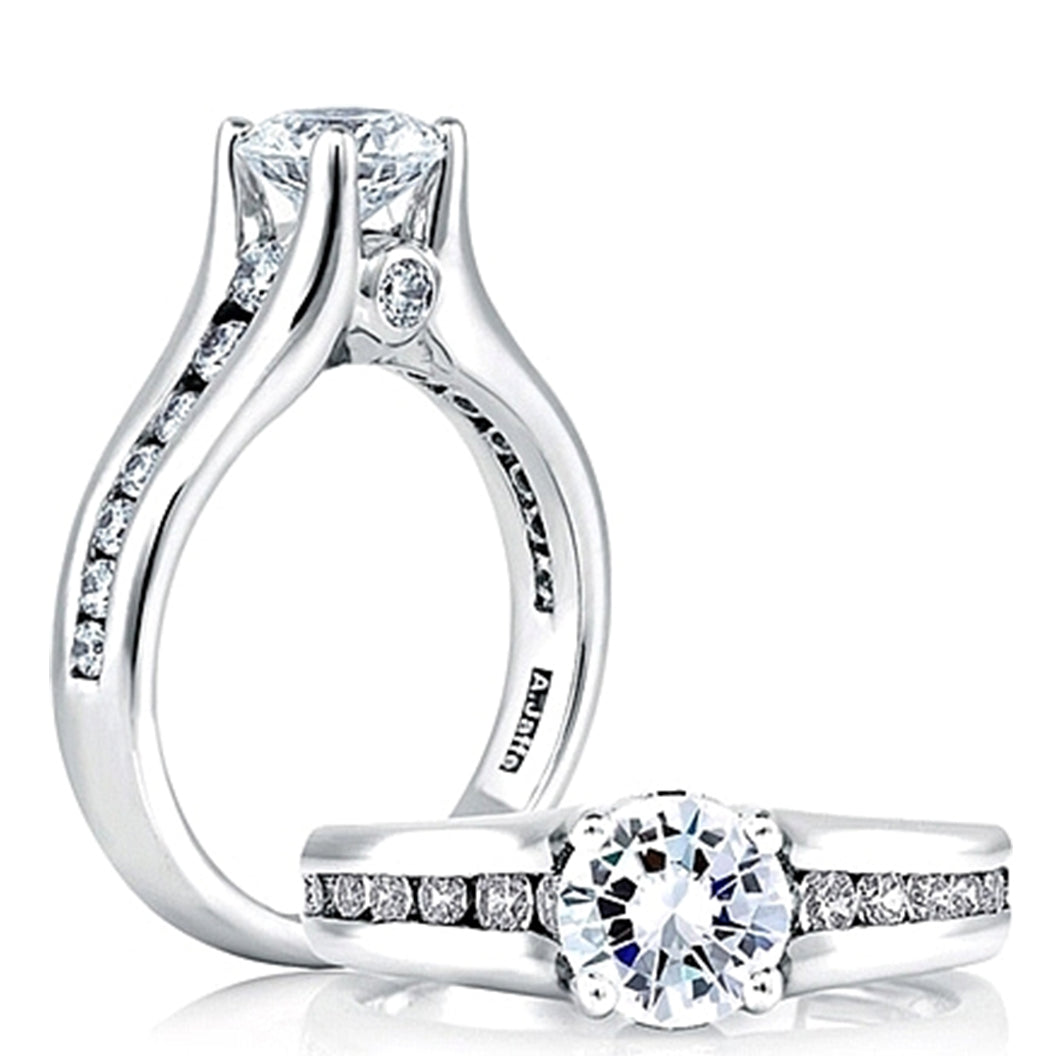 A.Jaffe Channel Set Diamond Engagement Ring