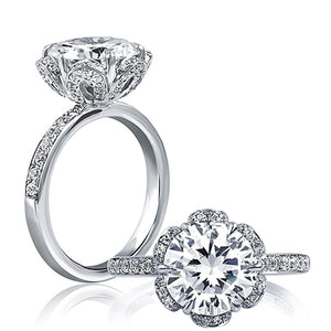 A.Jaffe Pave Diamond Engagement Ring