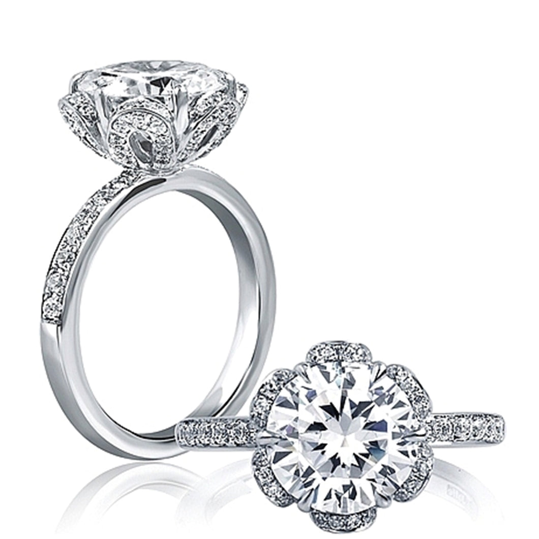 A.Jaffe Pave Diamond Engagement Ring