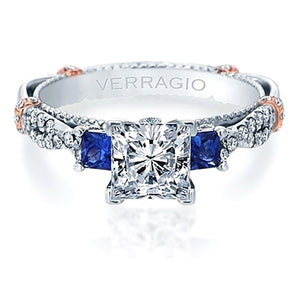 Verragio Diamond and Sapphire Twist Engagement Ring