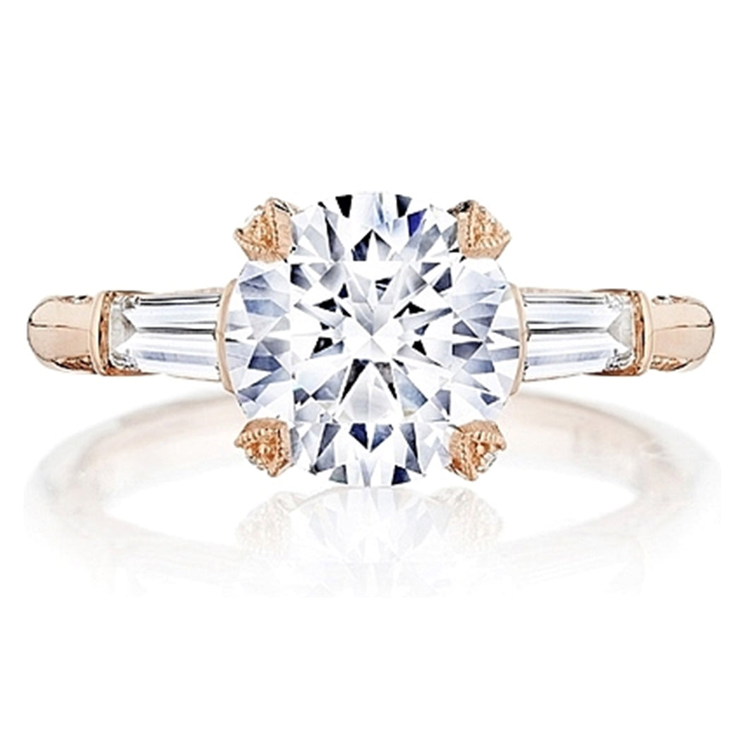 Tacori Halo Engagement Ring w/ Pave Set Diamonds