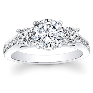 3-Stone Channel Set Diamond Engagement Ring