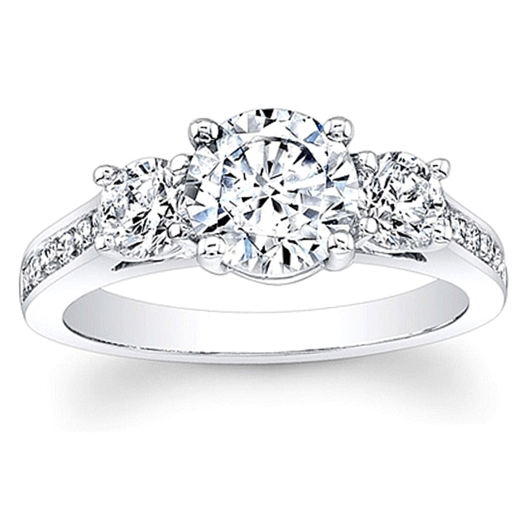 3-Stone Channel Set Diamond Engagement Ring