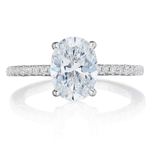 Tacori Solitaire Pave Diamond Engagement Ring