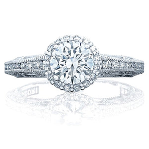 Tacori Channel & Pave Diamond Engagement Ring w/ Bloom