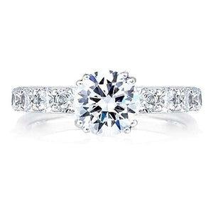 A.Jaffe Prong Set Round Brilliant Cut Diamond Engagement Ring
