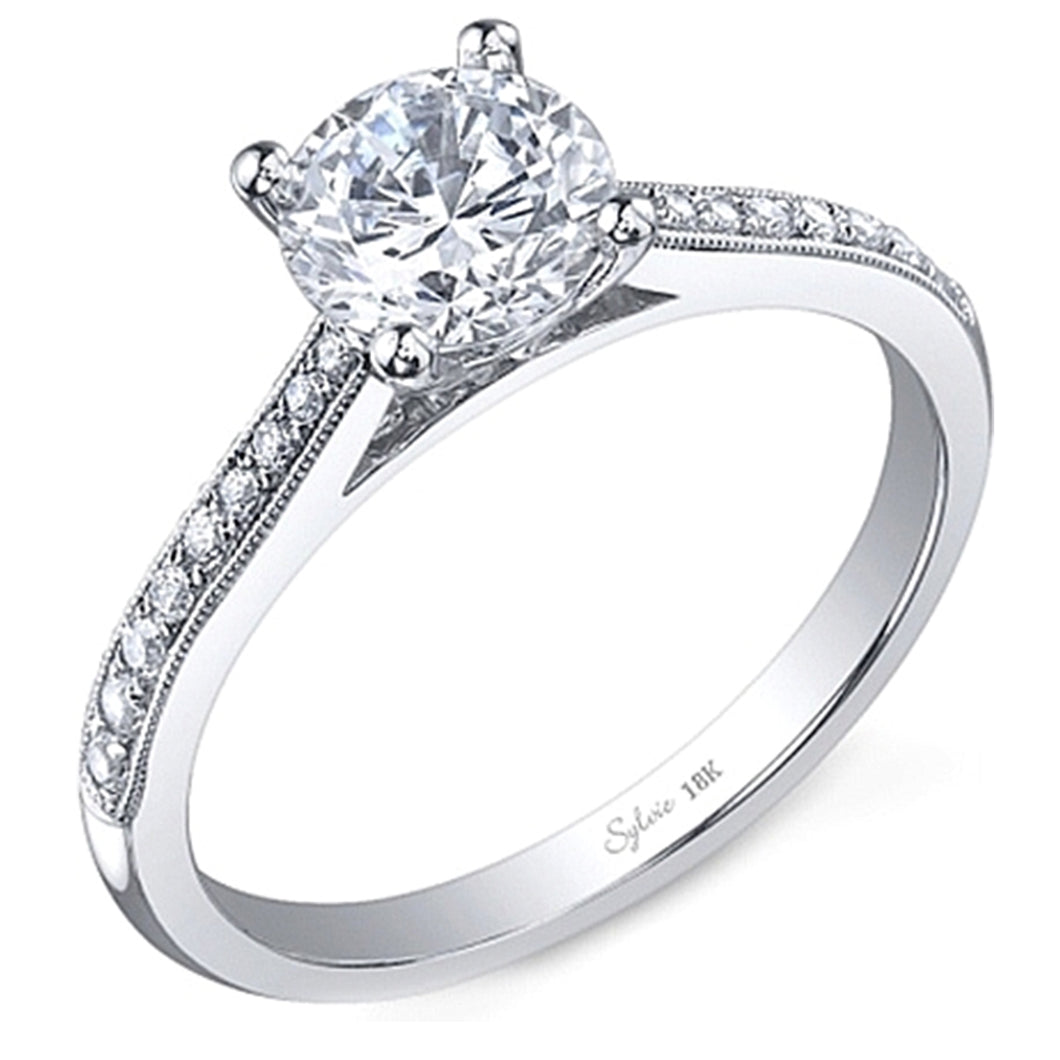 Sylvie Pave Diamond Engagement Ring
