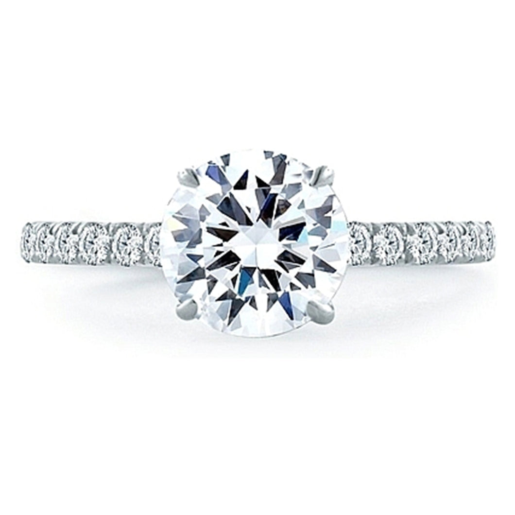 A.Jaffe Pave Diamond Engagement Ring