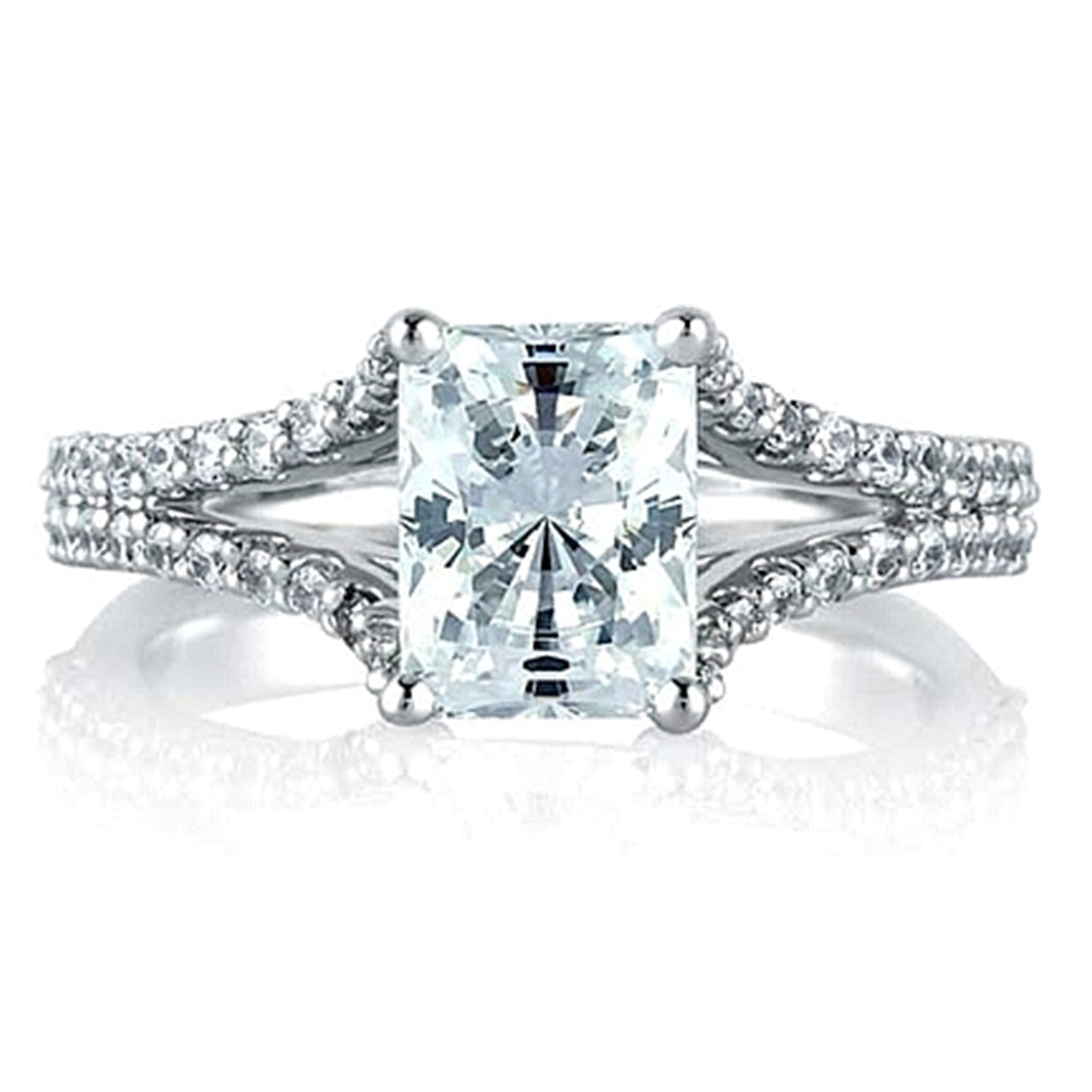 A.Jaffe Split Shank Diamond Engagement Ring