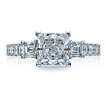 Three Stone Princess Cut Diamond Engagement Ring