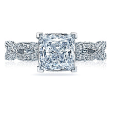 Tacori Pave Ribbon Princess Cut Diamond Engagement Ring