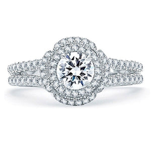 A.Jaffe Split Shank Diamond Engagement Ring