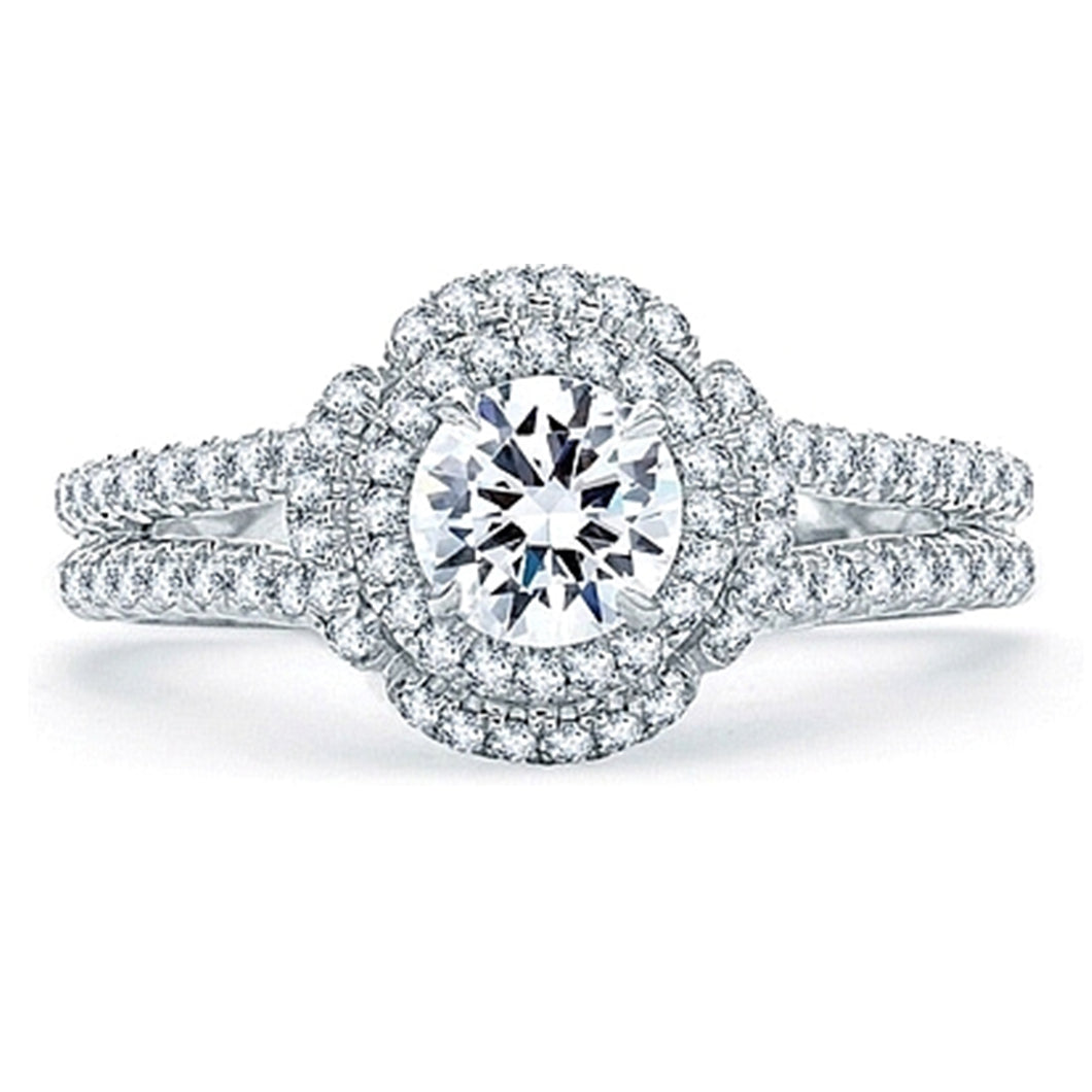 A.Jaffe Split Shank Diamond Engagement Ring