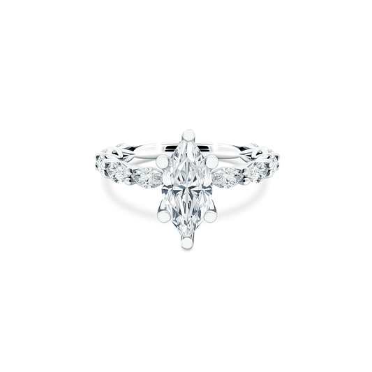 Verragio Marquise Diamond Shared Prong Engagement Ring — photo 1 of 3