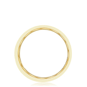 Tacori Set Diamond in High Polish Finish Mens Wedding Band - 6mm