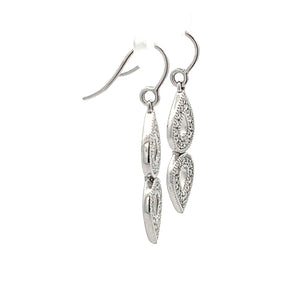 14k White Gold Diamond Earrings