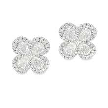 These beautiful 14k white gold diamond earrings feature 8 pear shap...