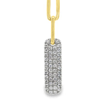 These beautiful 14k yellow gold link earrings feature round brillia...