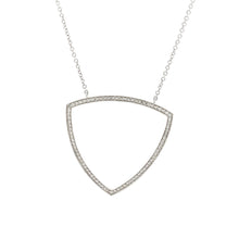This 14k white gold necklace features round brilliant cut diamonds ...