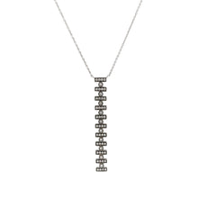 This 14k white gold Reese Brooklyn necklace features round brillian...