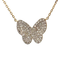 This dainty butterfly pendant features 79 pave-set round brilliant ...