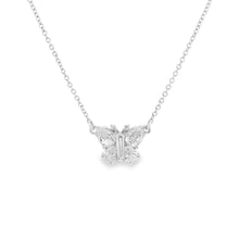 This gorgeous 14k white gold butterfly necklace by Christopher Desi...
