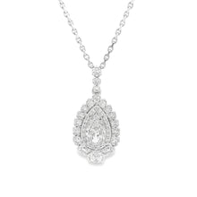 This gorgeous 18k white gold necklace by Christopher Designs featur...