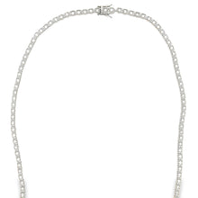 11.79ct 18k white gold diamond necklace. Diamonds run around the wh...