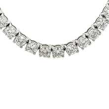 This gorgeous tennis style choker necklace features round brilliant...