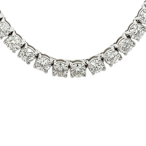 This gorgeous tennis style choker necklace features round brilliant...