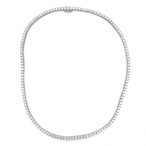This stunning tennis style choker necklace features 138 round brill...