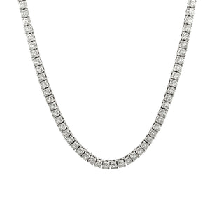 This stunning tennis style choker necklace features 138 round brill...