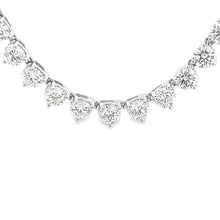 This gorgeous 18k white gold diamond necklace features 179 round br...