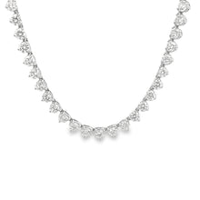 This gorgeous 18k white gold diamond necklace features 179 round br...