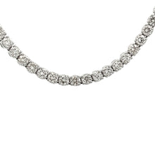 This beautiful 14k white gold tennis style necklace features round ...