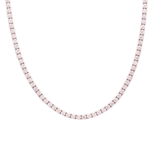 This stunning 18k white gold necklace features 167 round brilliant ...