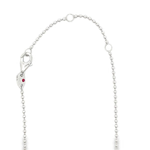18k white gold circle necklace from Roberto Coin's Siena collection...