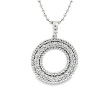 18k white gold circle necklace from Roberto Coin's Siena collection...