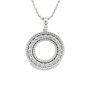 18k white gold circle necklace from Roberto Coin's Siena collection...