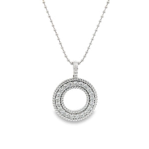 18k white gold circle necklace from Roberto Coin's Siena collection...