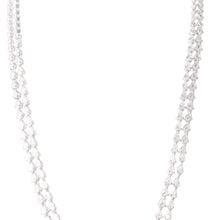 This beautiful 18k white gold necklace features pear shaped diamond...