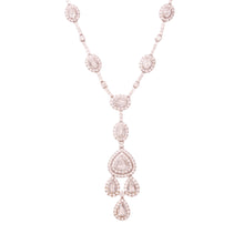 This gorgeous necklace features rose cut diamonds and round brillia...