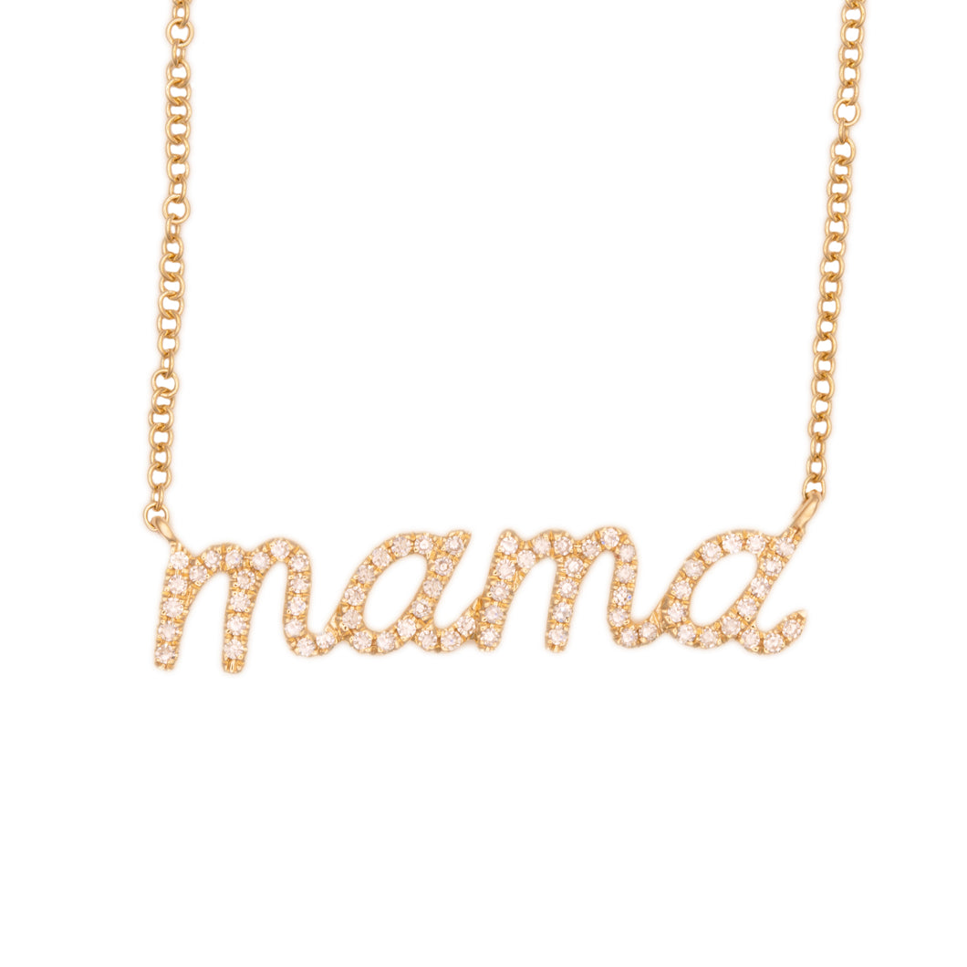 14k yellow gold chain with script writing of 