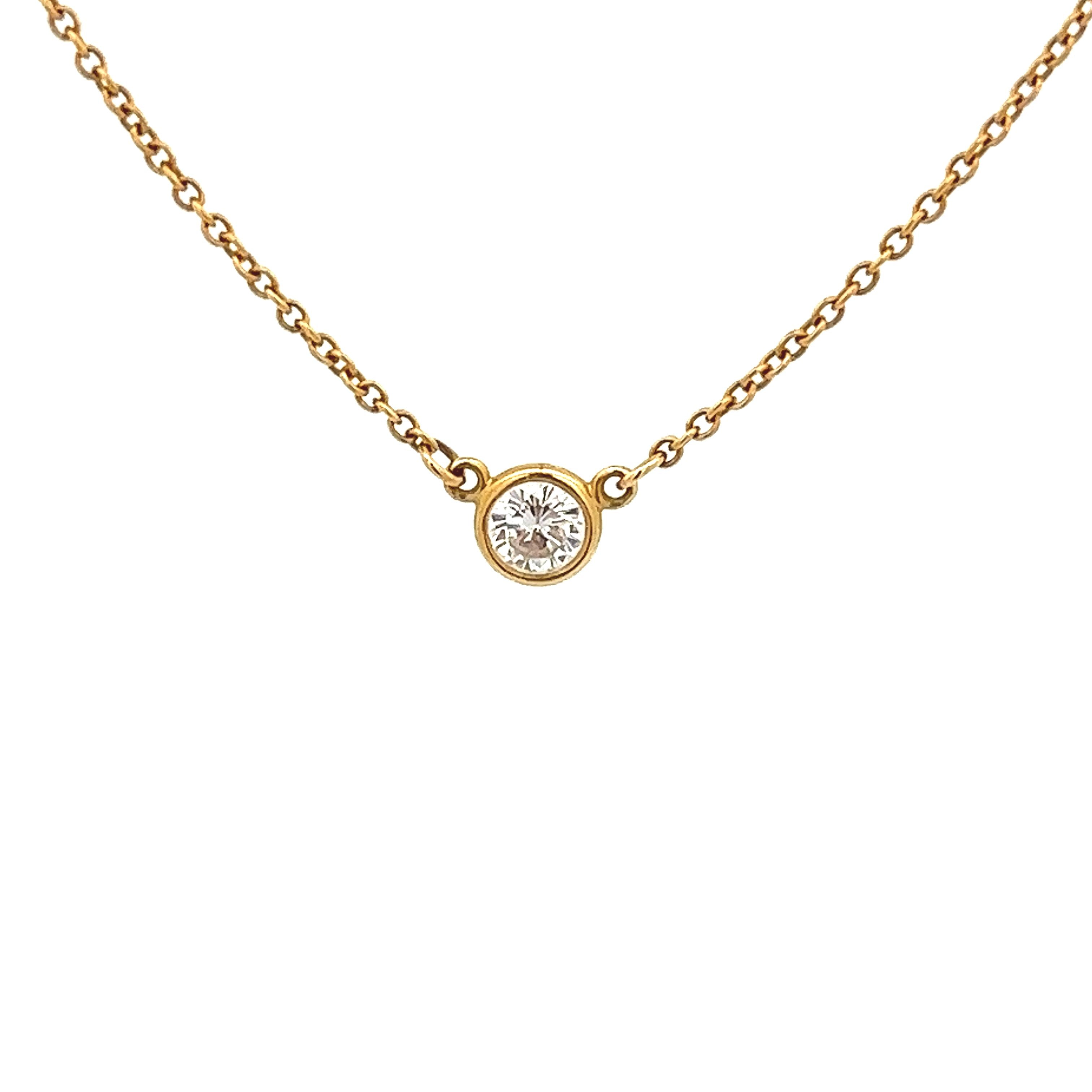Tiffany bezel necklace deals