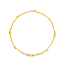 18k Yellow Gold Diamond Bangle.
16 round brilliant cut diamonds tot...