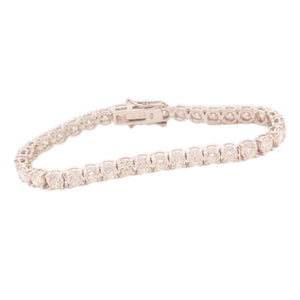 This beautiful 18k white gold bracelet features 35 round brilliant ...