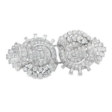 Estate piece: Platinum diamond brooch. Can be worn as a single broo...