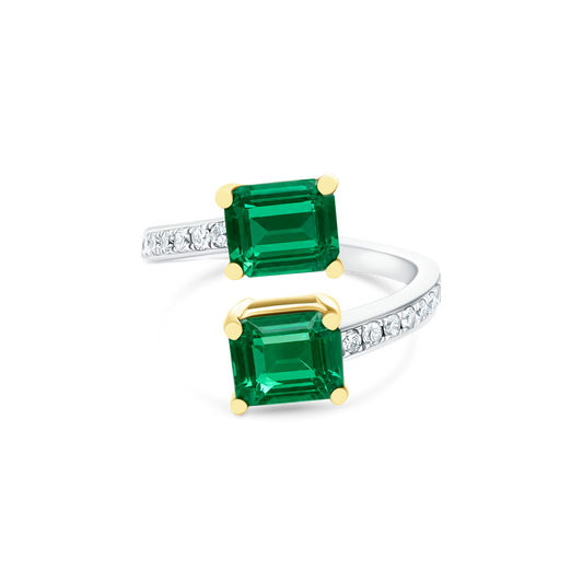 .27ct 18k Gold Diamond and Emerald Ring - SKU 200-1778