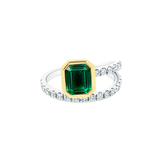 .44ct 18k Gold Diamond and Emerald Ring - SKU 200-1776