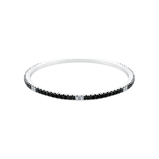 18k White Gold Black and White Diamond Stretch Bracelet — photo 1 of 1